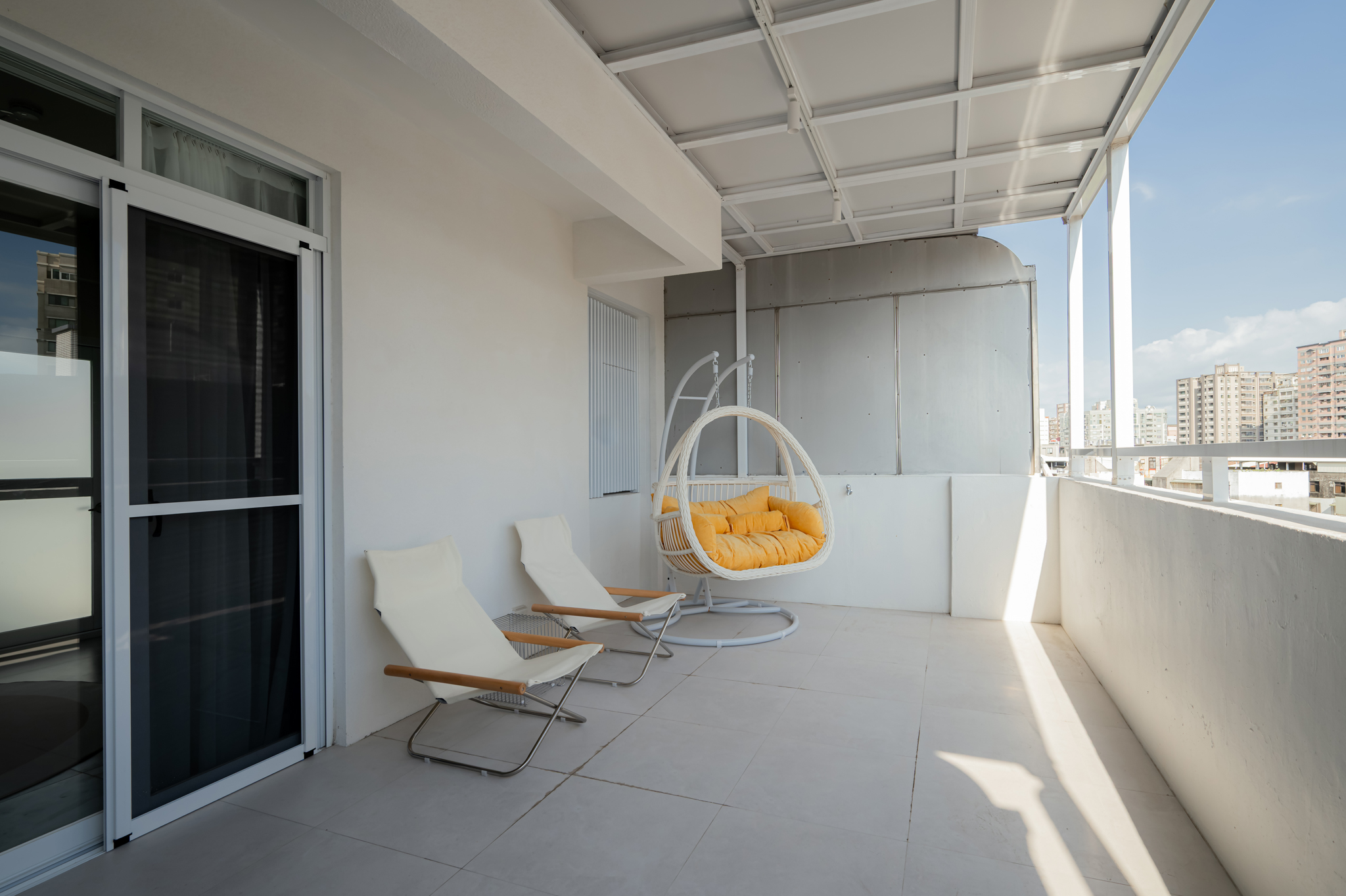 Balcony beside the private fifth-floor lounge